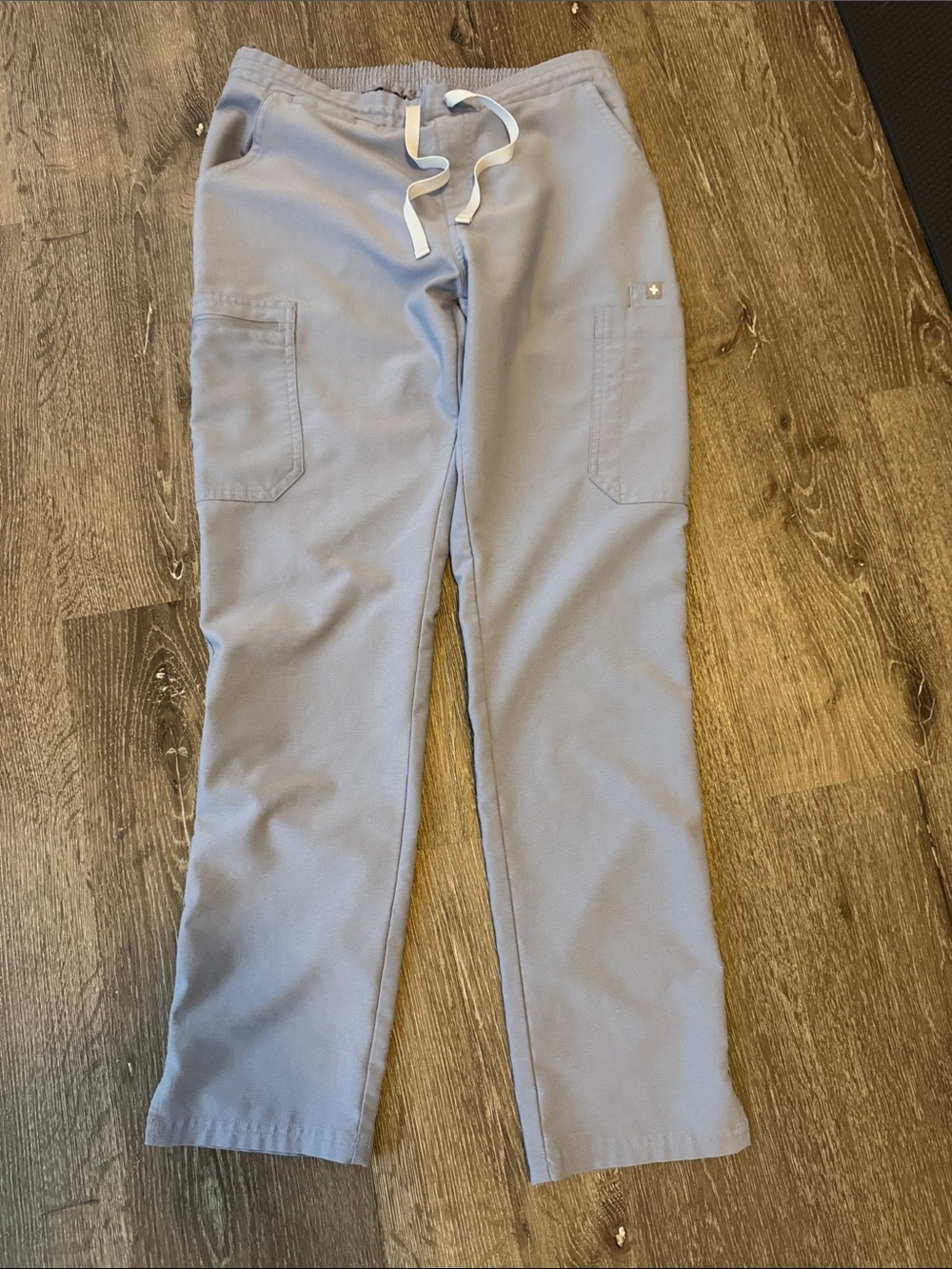 Figs Women's Light Blue Yola High-Rise Slim Scrub Pant